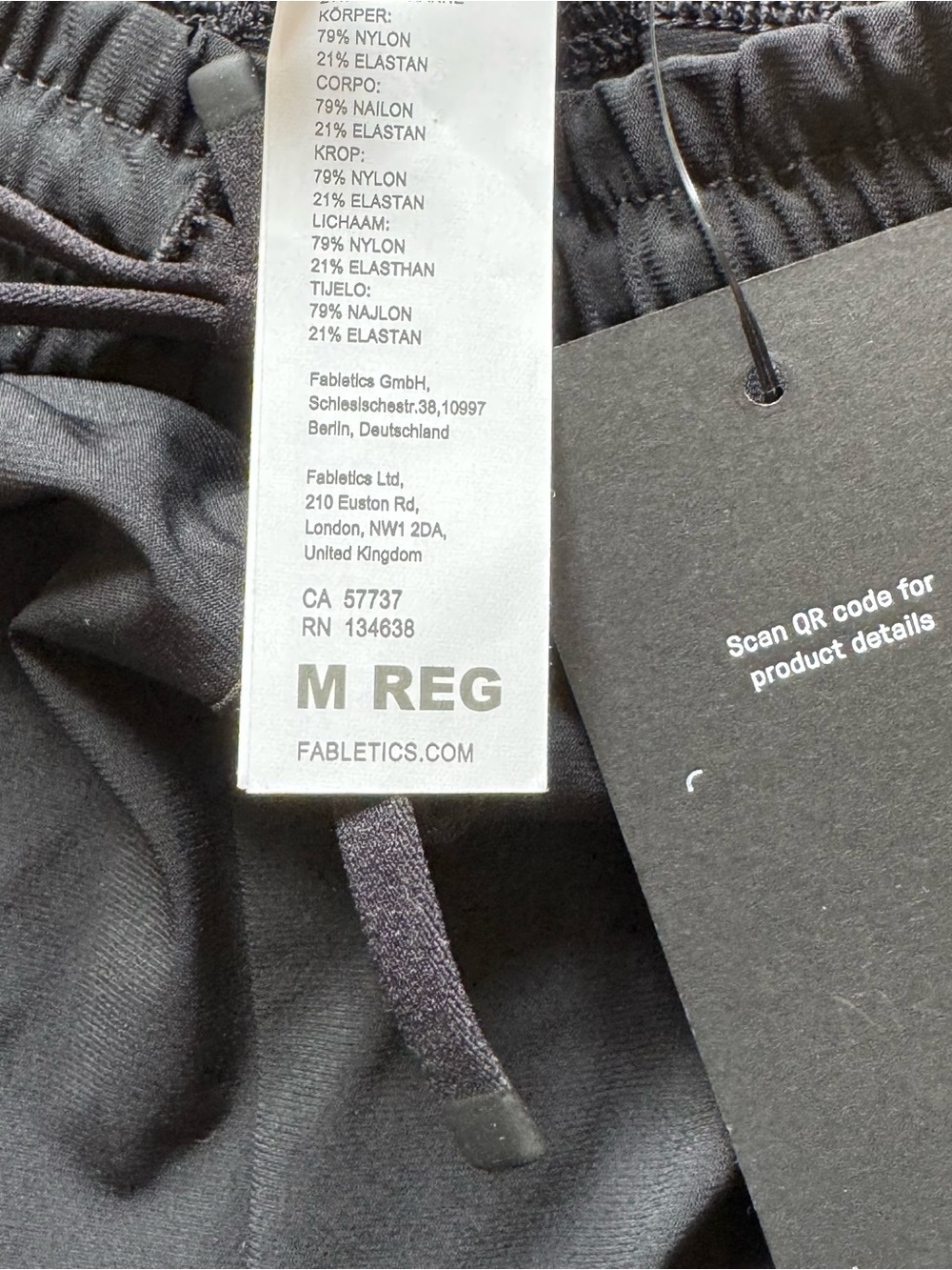 Fabletics Black Lightweight Track Joggers - Picture 4 of 7